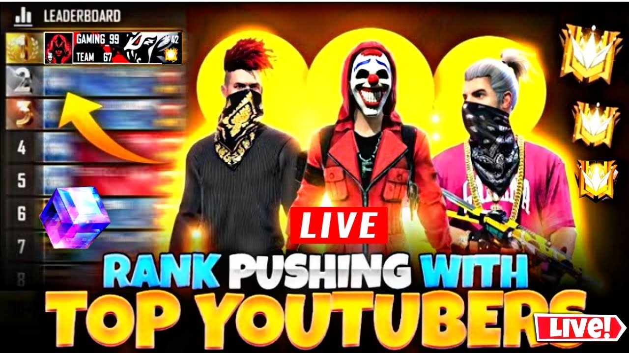 FREE FIRE LIVE RANK PUSH WITH SUBSCRIBER | #gyngaming #2BGAMER - YouTube
