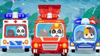 Baby Rescue Squad - Ambulance, Police Car, Fire Truck | Kids Song | BabyBus - Cars World