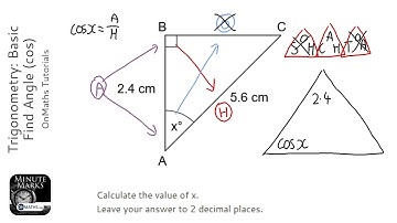 Trigonometry: Basic Find Angle (cos) (Grade 5) - OnMaths GCSE Maths Revision