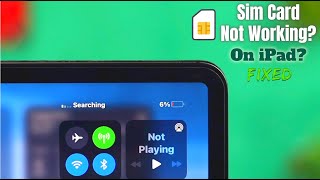 Fixed: SIM Card Not Working iPad Pro/Air/Mini!