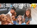 SAYING GOODBYE TO OUR PUPPY EMOTIONAL WE ARE ALL GOING TO MISS HER 