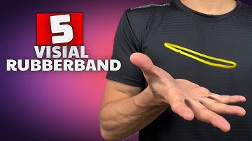 How To Do 5 Visual Rubber Band Magic Tricks!