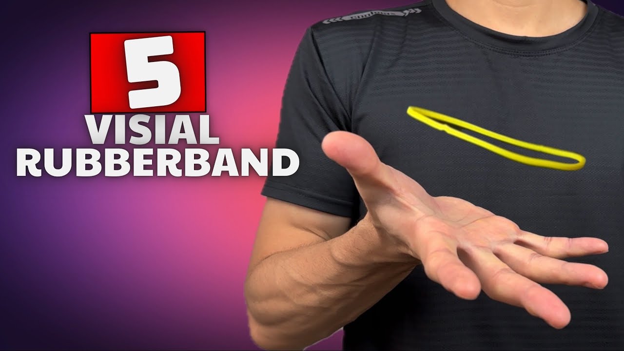 How To Do 5 Visual Rubber Band Magic Tricks!