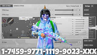 New Update 4.3⚡Best Sensitivity code + Control Settings Pubg Mobile/Bgmi Sensitivity 2026
