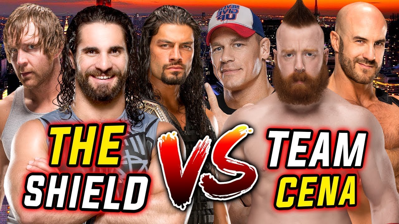 Roman Reigns Seth Rollins Dean Ambrose The Shield Vs John