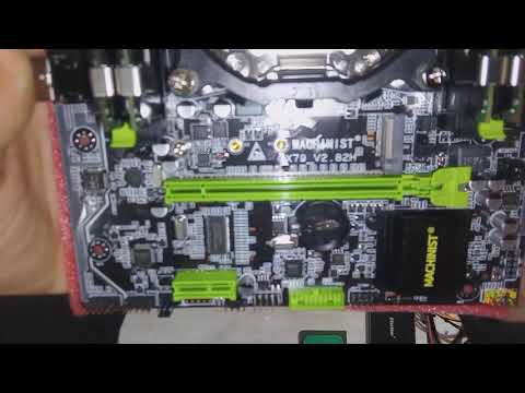 Комплект MASHINIST X79 2.82h Xeon e5 2650 v2 16 gb (4*4) распаковка и первый запуск
