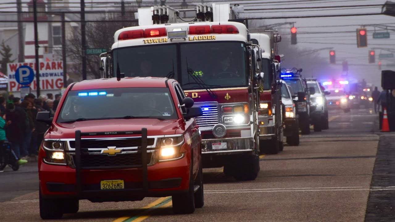 Fire Trucks Lights And Sirens Parade Seaside Heights Saint Patricks Day Parade 2026