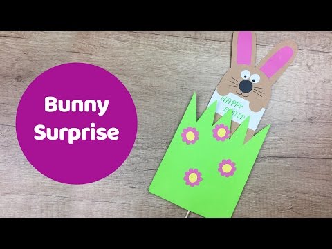 Easter Bunny surprise gift card, great easter craft for kids!