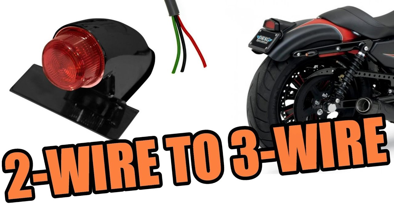2 Wire Tailight to 3 Wire Motorcycle - HD Sportster - YouTube