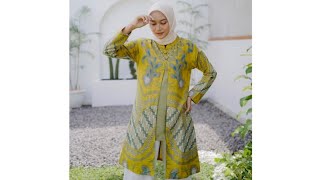 batik jumbo motif laras kuning soft original arta batik super atasan big size tunik batik kekin ori 3.3 23 batik modern terbaru