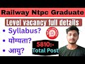 Rrb Ntpc Graduate level vacancy 2025 full details #railway #ntpc #graduation #update #rrb 