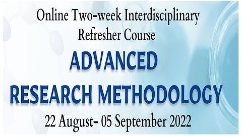 Online Course on Advanced Research Methodology | Any PG/PhD | State University Certificate