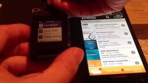Pebble watch controlling Stitcher