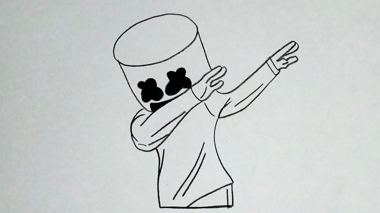 HOW TO DRAW MARSHMELLO DABBING YouTube