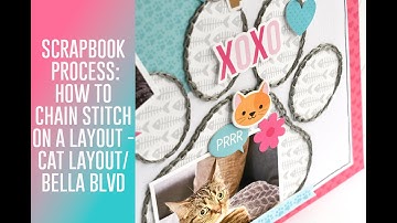 Easy Chain Stitching for Scrapbooks Anyone Can Try - ACOT November Hop; Animals