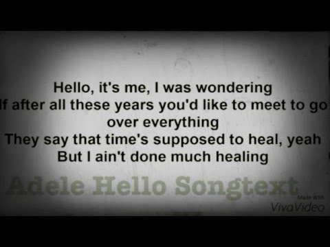 Adele Hello Songtext Youtube