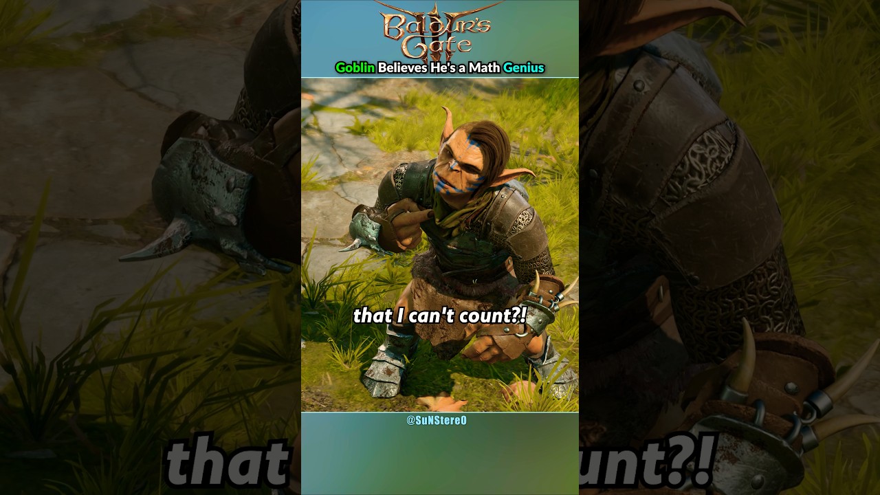 Goblin thinks he is good at math - Baldur's Gate 3