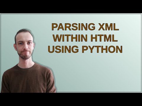 parsing XML within HTML using python