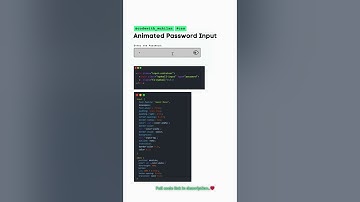 Animated Password Reveal #codewith_muhilan #css #coding