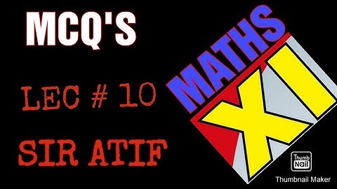 XI MATHS || MCQ
