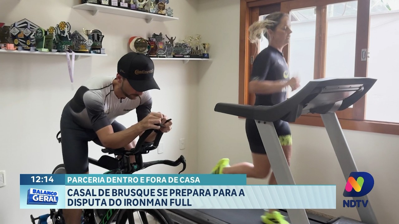 Casal de Brusque intensifica preparação para disputar Ironman Full