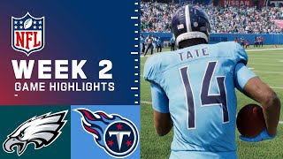 Eagles vs Titans Week 2 Simulation Highlights | Madden 27 Rosters