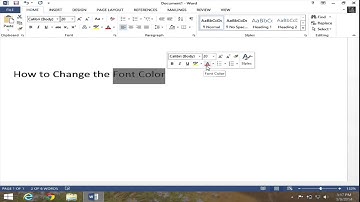 Change Font Color in Word 2013