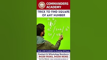 Trick to find square of any number | Maths Short Tricks | Square Tricks | Sainik School Class 6 Math