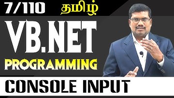 #7 Console Input || vb.net in tamil