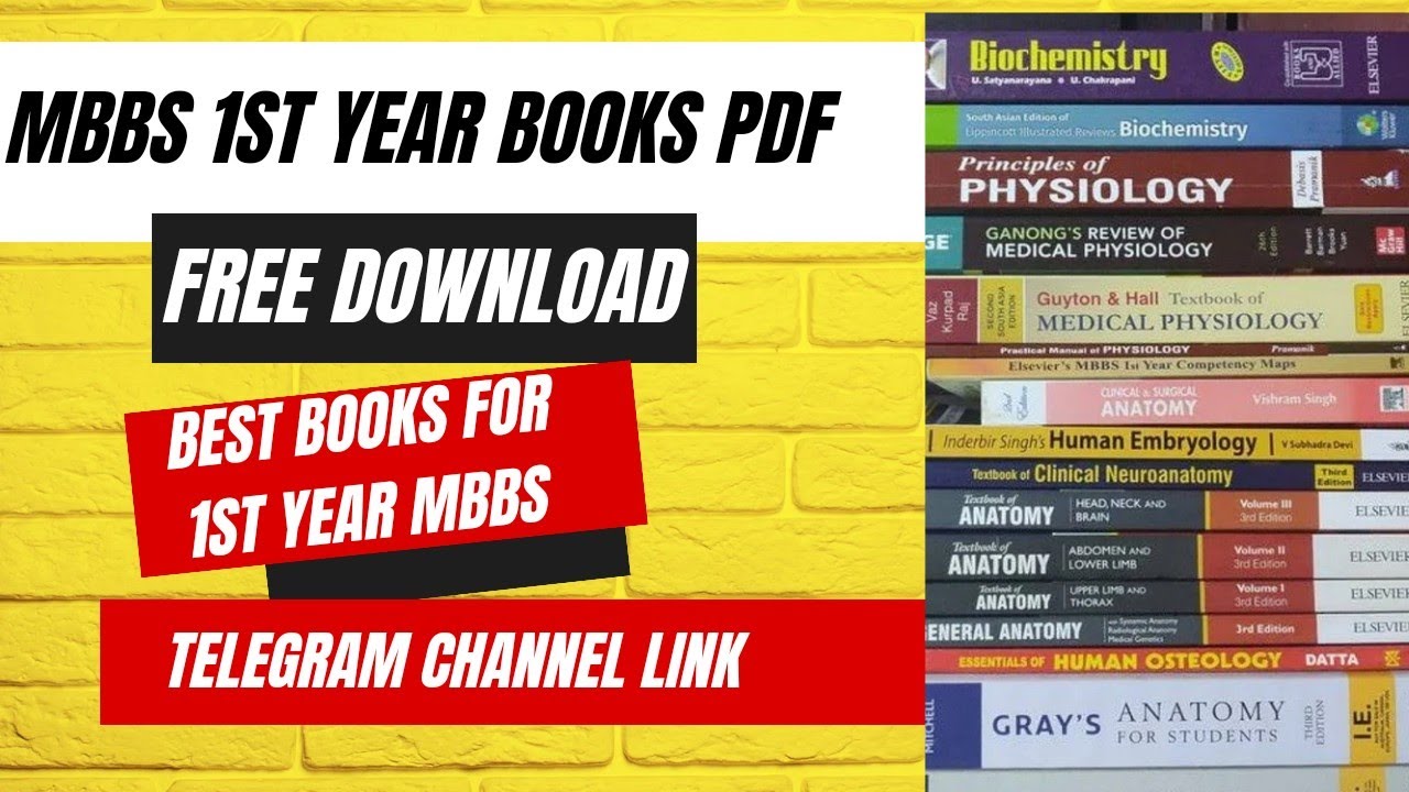 Mbbs 1st year books pdf best books for 1st year mbbs YouTube