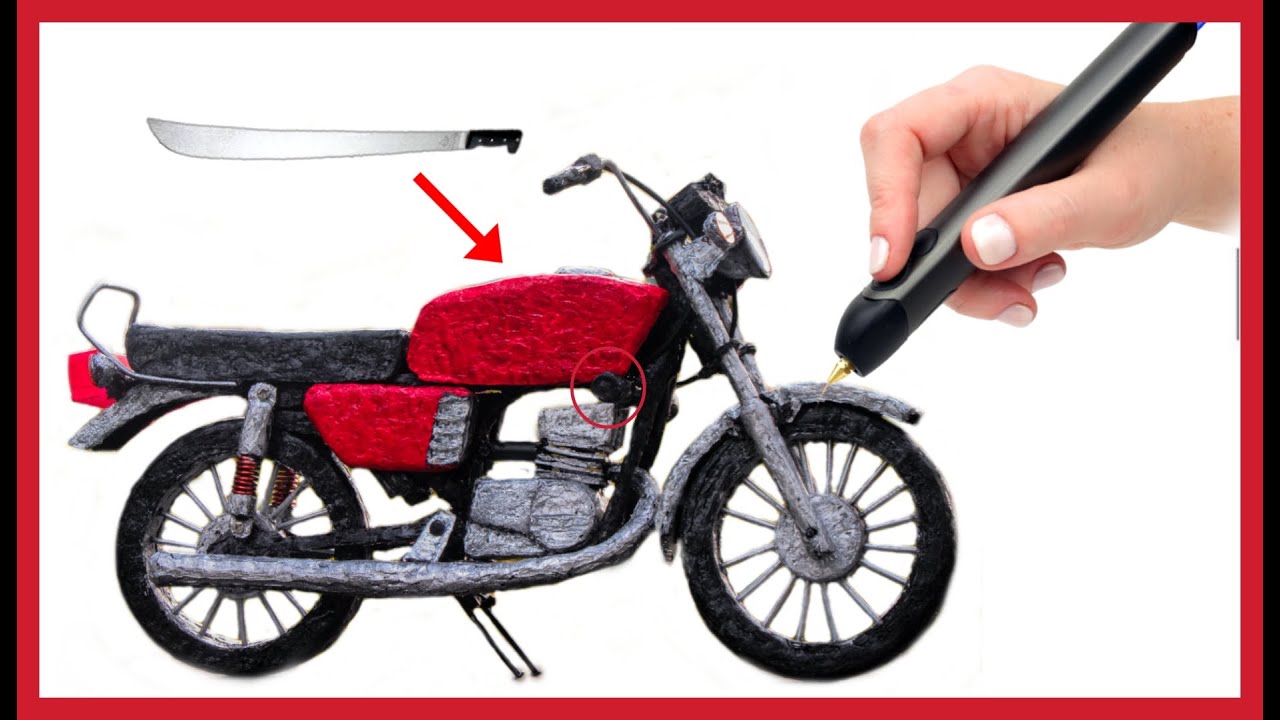 3d pen making bike | Yamaha RX 100 miniature | 3d pen art