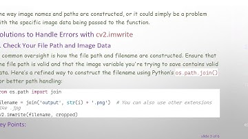 Handling Errors in Cv2.imwrite: Effective Solutions for Your Image Processing Needs