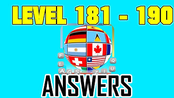 Countries Flags Quiz - Master 181 - 190 - All Answers - Walkthrough