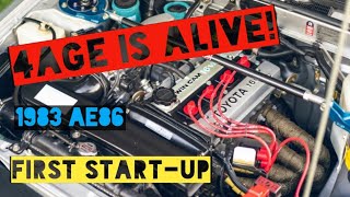 4age 16v first start-up after rebuild! - YouTube