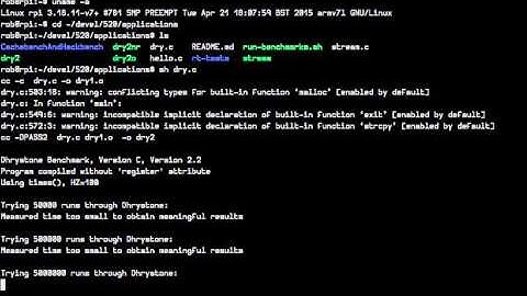 CSE 520 Demo 1: Dhrystone Benchmark