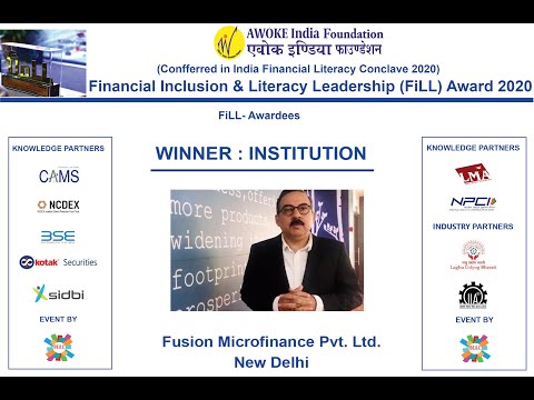 Financial Inclusion & Literacy Leadership (FiLL) Awards 2020 - Winner Institution Category