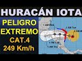 PELIGRO EXTREMO: HURACÁN IOTA Cat. 4, 233 Km/h. Actualización