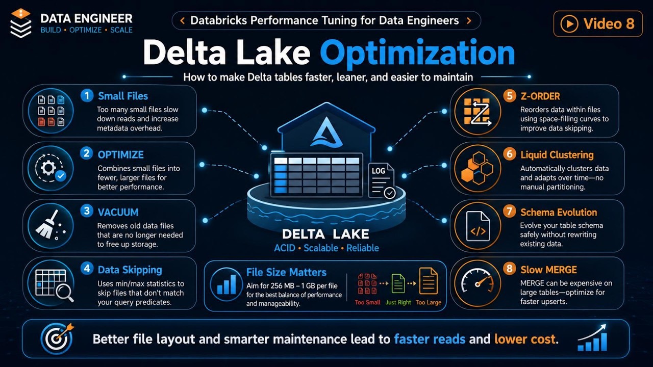 Delta Lake Optimization in Databricks: OPTIMIZE, VACUUM, Z-ORDER and ...