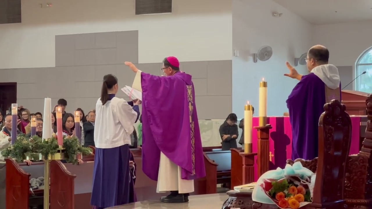 Blessing on Đức Ông - 20th ordination anniversary