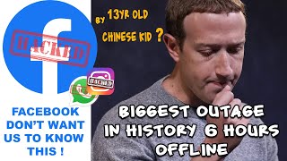 FACEBOOK's Biggest Disaster in History | Hacked Or Not ? | Biggest Outage In Tech History 
