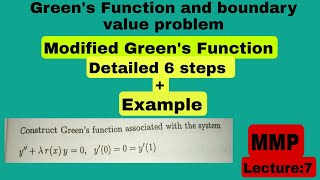Famous Modified Green's Function and boundary value problem with detailed 6 steps+Example in MMP#highermath Profile