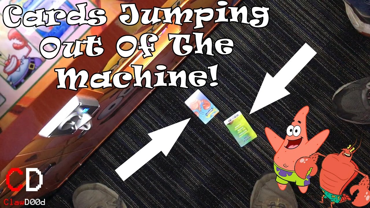 Spongebob Coin Pusher At Dave And Busters Cards Jumping Out Of The 