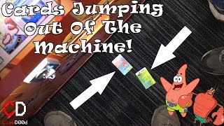 Spongebob Coin Pusher At Dave And Busters Cards Jumping Out Of The Machine What? Clawd00D