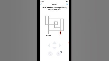 Easy Game Level 442 Get to the finish line without turning the car to the left