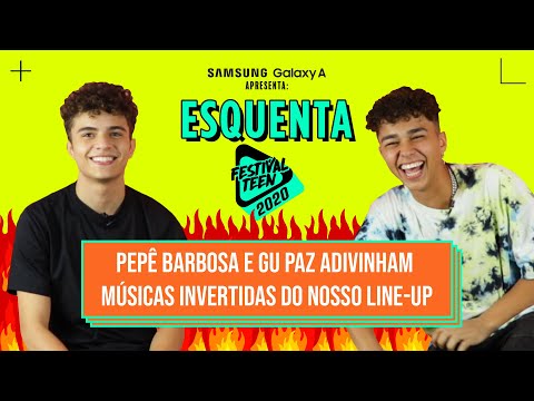 MÚSICA INVERTIDA voltou! GU PAZ e o PEPÊ BARBOSA sabem as músicas do LINE-UP ao contrário?