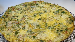 اومليت بالخضار لفطور صحي ولذيذ - العجة بالخضار - vegetables egg omelette