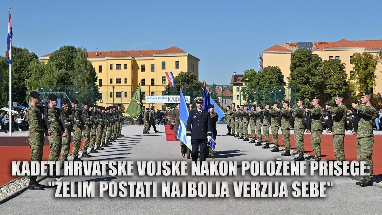 Kadeti Hrvatske vojske nakon položene prisege: 
