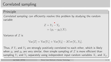 MC simulations:  3.3 Correlated sampling