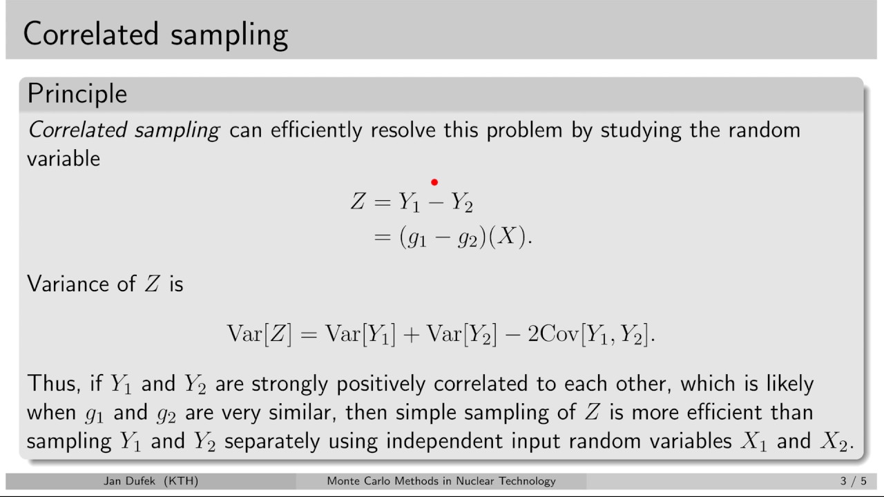 MC simulations: 3.3 Correlated sampling - YouTube