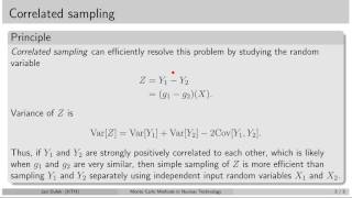 MC simulations:  3.3 Correlated sampling